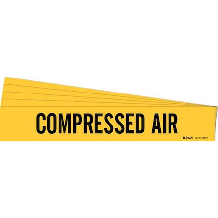 Pipe Marker, Black, Compressed Air, PK5, 7058-1-PK MPN:7058-1-PK