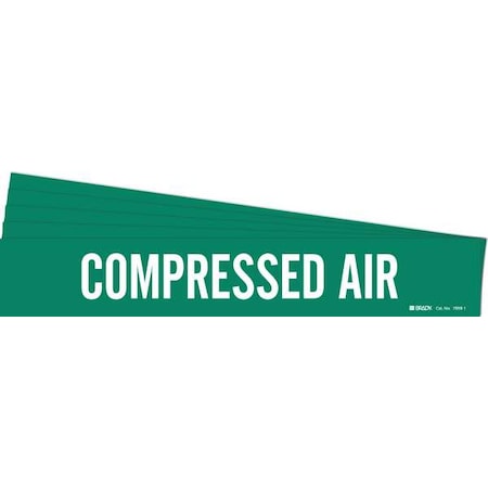 Pipe Marker, White, Compressed Air, PK5, 7059-1-PK MPN:7059-1-PK