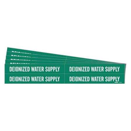 Pipe Marker, Deionized Water Supply, PK5 MPN:7075-4-PK
