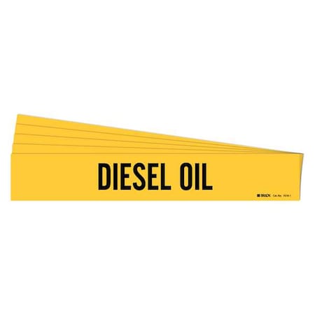 Pipe Marker, Black, Diesel Oil, PK5, 7078-1-PK MPN:7078-1-PK
