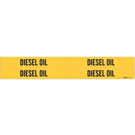 Pipe Marker, Diesel Oil, Y, 3/4 to2-3/8 In MPN:7078-4