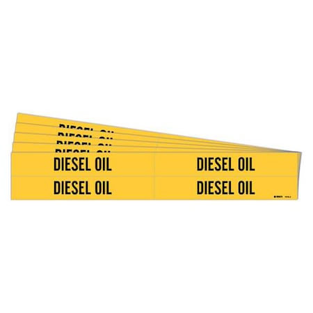 Pipe Marker, Black, Diesel Oil, PK5, 7078-4-PK MPN:7078-4-PK