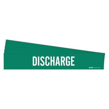 Pipe Marker, Adhesive, White, Discharge, PK5, 7080-1-PK MPN:7080-1-PK