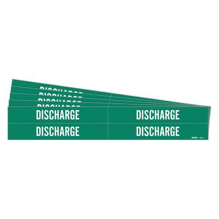 Pipe Marker, Adhesive, White, Discharge, PK5, 7080-4-PK MPN:7080-4-PK