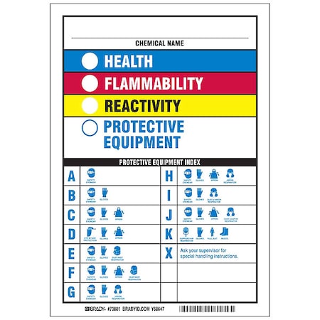 Label, No Header, Magnetic Vinyl, 7 in W, 10 in H MPN:70801