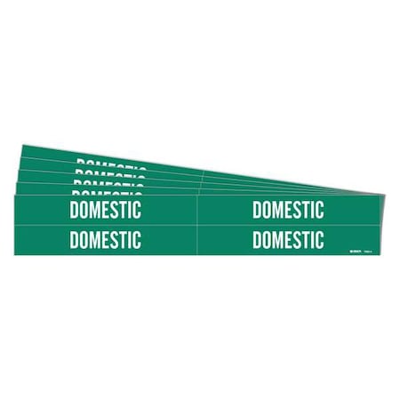 Pipe Marker, Adhesive, White, Domestic, PK5, 7083-4-PK MPN:7083-4-PK