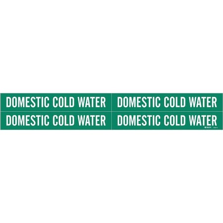 Pipe Mrkr, Domestic Cold Water, 3/4to2-3/8 MPN:7084-4