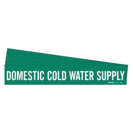 Pipe Marker, Domestic Cold Water Sup., PK5, 7086-1-PK MPN:7086-1-PK