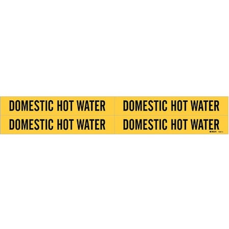 Pipe Mrkr, Domestic Hot Water, 3/4 to2-3/8 MPN:7087-4