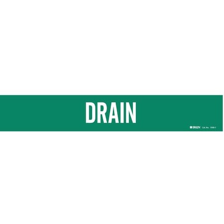 Pipe Marker, Drain, Grn, 2-1/2 to 7-7/8 In, 7090-1 MPN:7090-1