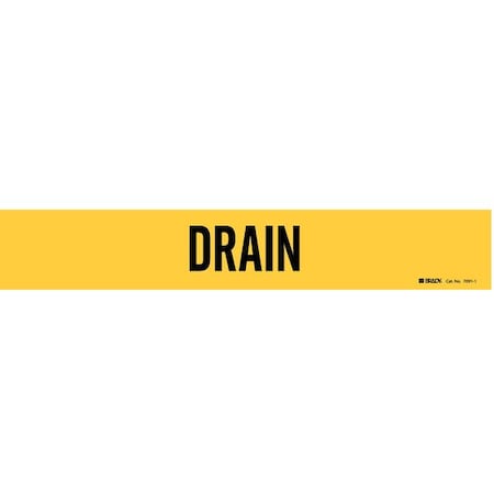 Pipe Marker, Drain, Yel, 2-1/2 to 7-7/8 In, 7091-1 MPN:7091-1