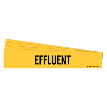 Pipe Marker, Adhesive, Black, Effluent, PK5, 7095-1-PK MPN:7095-1-PK