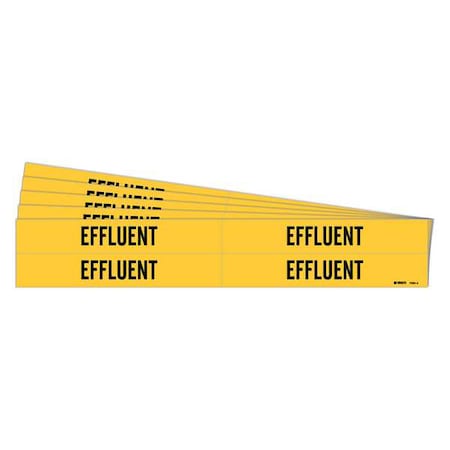 Pipe Marker, Adhesive, Black, Effluent, PK5, 7095-4-PK MPN:7095-4-PK