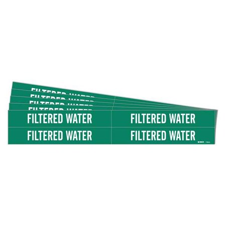 Pipe Marker, Filtered Water, PK5 MPN:7105-4-PK