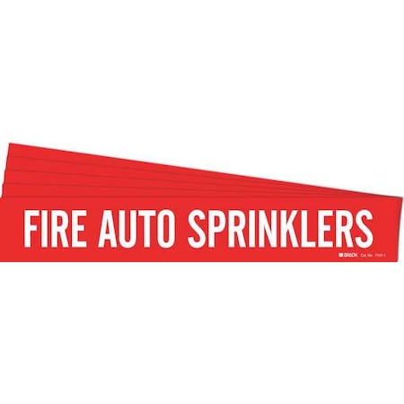 Pipe Marker, Fire Auto Sprinklers, PK5, 7107-1-PK MPN:7107-1-PK