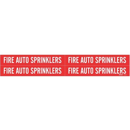 Pipe Mrkr, Fire AutoSprinklers, 3/4to2-3/8 MPN:7107-4