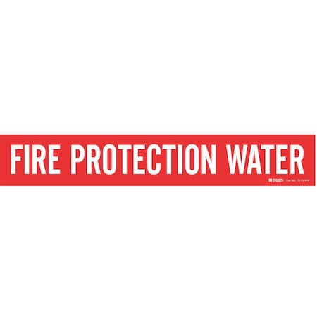 Pipe Marker, Fire Protection Water, Red, 7110-1 MPN:7110-1