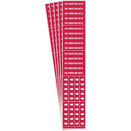Pipe Marker, Fire Protection Water, PK5, 7110-3C-PK MPN:7110-3C-PK