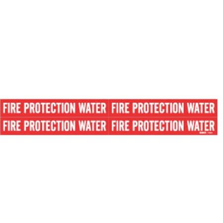 Pipe Marker, Fire Protection Water, Red, 7110-4 MPN:7110-4