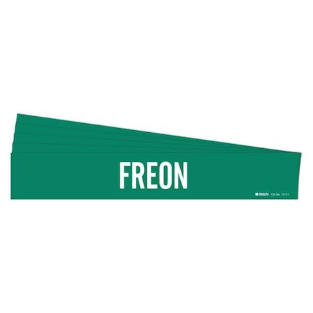Pipe Marker, Adhesive, White, Freon, PK5, 7112-1-PK MPN:7112-1-PK