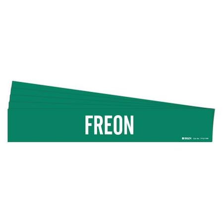 Pipe Marker, Adhesive, White, FREON, PK5, 7112-1HV-PK MPN:7112-1HV-PK
