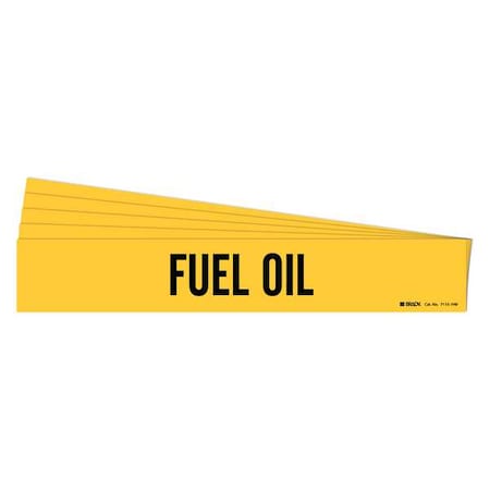 Pipe Marker, Adhesive, Black, Fuel Oil, PK5, 7115-1HV-PK MPN:7115-1HV-PK