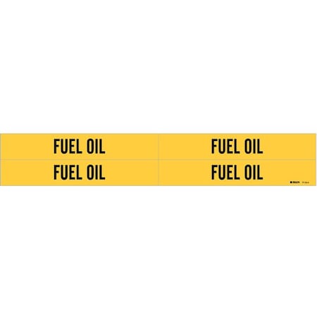 Pipe Marker, Fuel Oil, Yel, 3/4 to 2-3/8 In MPN:7115-4