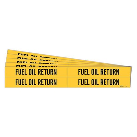 Pipe Marker, Black, Fuel Oil Return, PK5, 7116-4-PK MPN:7116-4-PK