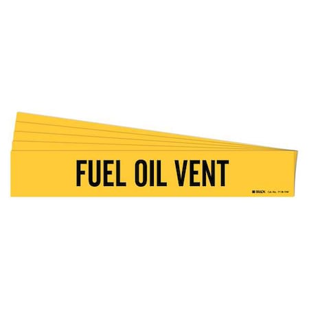 Pipe Marker, Black, Fuel Oil Vent, PK5, 7118-1HV-PK MPN:7118-1HV-PK