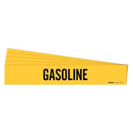 Pipe Marker, Adhesive, Black, Gasoline, PK5, 7120-1-PK MPN:7120-1-PK