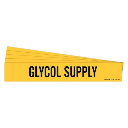 Pipe Marker, Black, Glycol Supply, PK5, 7123-1HV-PK MPN:7123-1HV-PK