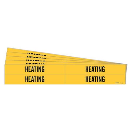Pipe Marker, Adhesive, Black, Heating, PK5, 7124-4-PK MPN:7124-4-PK