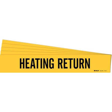 Pipe Marker, Black, Heating Return, PK5, 7125-1-PK MPN:7125-1-PK
