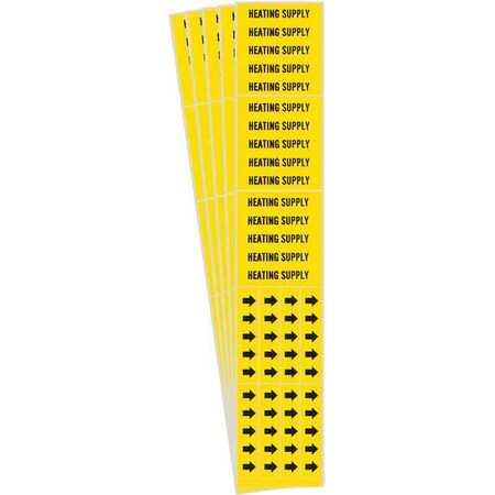 Pipe Marker, Black, Heating Supply, PK5, 7127-3C-PK MPN:7127-3C-PK