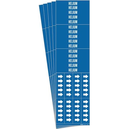 Pipe Marker, Adhesive, White, Helium, PK5, 7133-3C-PK MPN:7133-3C-PK