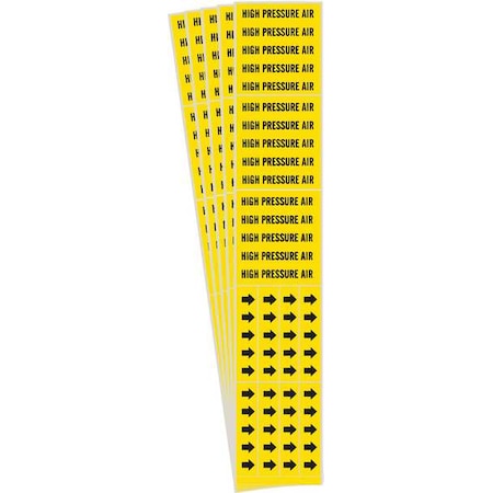 Pipe Marker, Black, High Pressure Air, PK5, 7135-3C-PK MPN:7135-3C-PK