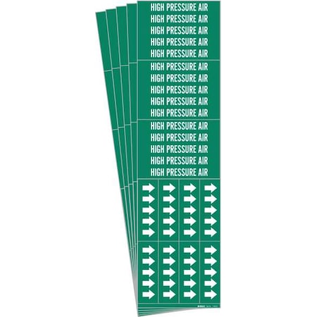 Pipe Marker, White, High Pressure Air, PK5, 7136-3C-PK MPN:7136-3C-PK