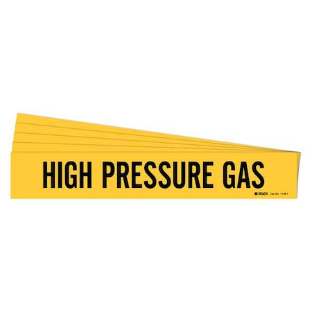 Pipe Marker, Black, High Pressure Gas, PK5, 7138-1-PK MPN:7138-1-PK