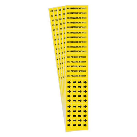 Pipe Marker, High Pressure Nitrogen, PK5, 7140-3C-PK MPN:7140-3C-PK