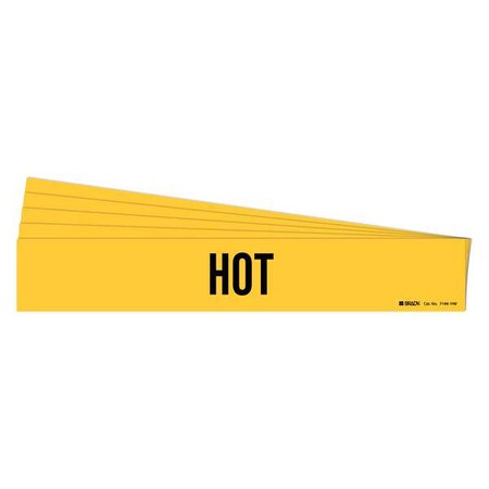 Pipe Marker, Adhesive, Black, Hot, PK5, 7144-1HV-PK MPN:7144-1HV-PK