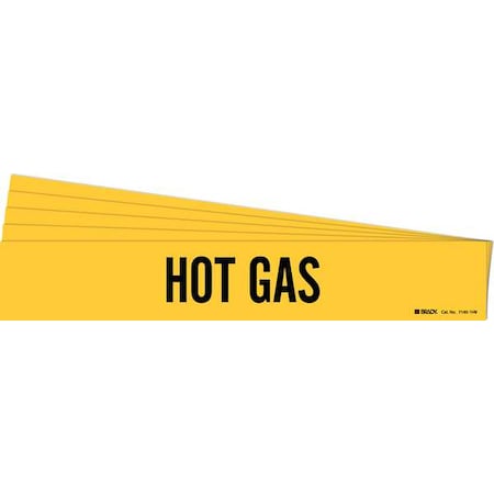Pipe Marker, Adhesive, Black, Hot Gas, PK5, 7145-1HV-PK MPN:7145-1HV-PK