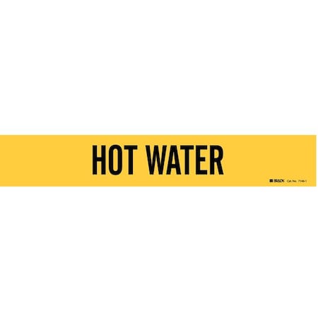 Pipe Marker, Hot Water, Y, 2-1/2 to7-7/8 In, 7146-1 MPN:7146-1