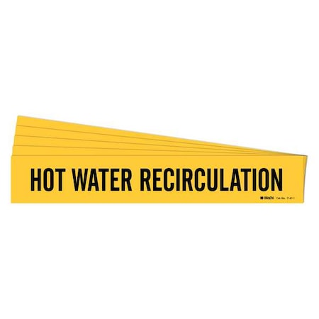 Pipe Marker, Hot Water Recirculation, PK5 MPN:7147-1-PK
