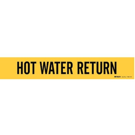 Pipe Markr, Hot Water Return, 8 In or Grtr MPN:7148-1HV