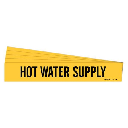 Pipe Marker, Hot Water Supply, PK5, 7149-1-PK MPN:7149-1-PK