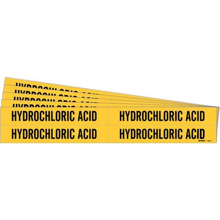 Pipe Marker, Black, Hydrochloric Acid, PK5, 7156-4-PK MPN:7156-4-PK