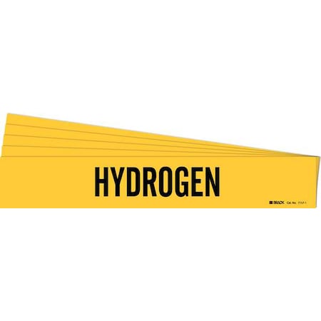 Pipe Marker, Adhesive, Black, Hydrogen, PK5, 7157-1-PK MPN:7157-1-PK