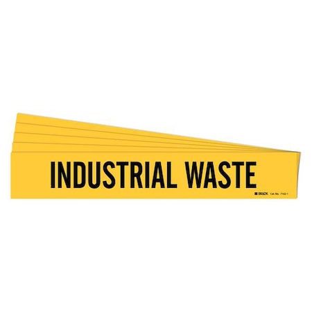 Pipe Marker, Black, Industrial Waste, PK5, 7162-1-PK MPN:7162-1-PK