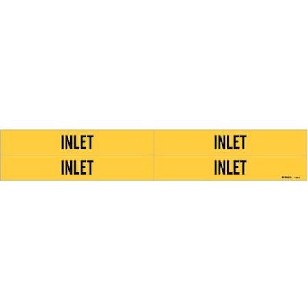 Pipe Marker, Inlet, Yellow, 3/4 to 2-3/8 In MPN:7165-4
