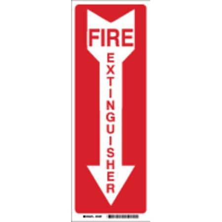 Fire Extinguisher Sign, 24 in Height, 4 in Width, Fiberglass, Rectangle, English MPN:71655